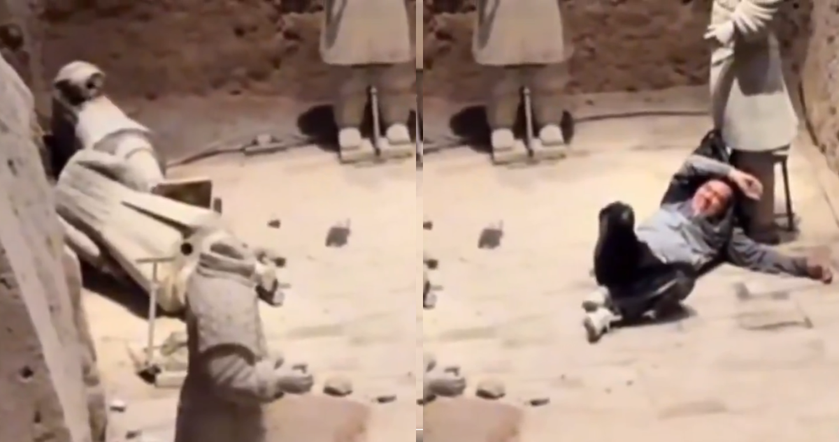 Turista destruye estatuas milenarias en museo de China tras ingresar a zona restringida