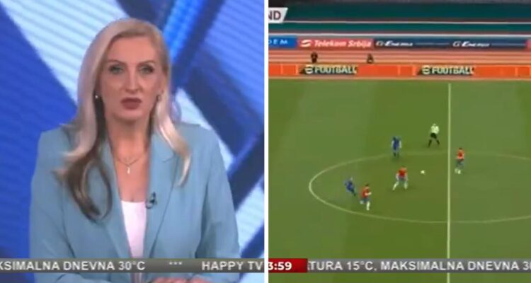 TV serbia emitió imágenes de videojuego como si fuesen un partido real.