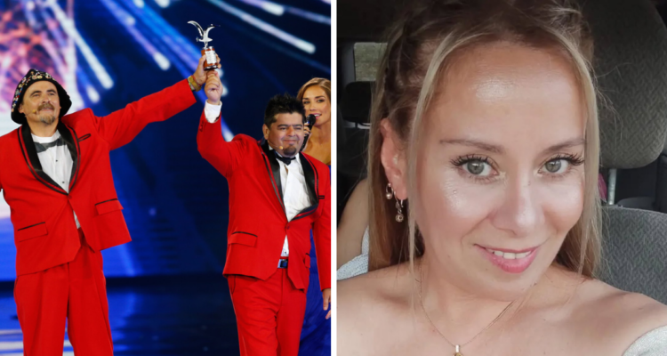 Paul Vásquez junto a Mauricio Medina en Festival de Viña 2015 y fotografía de Carolina Orellana, exesposa de “El Flaco”