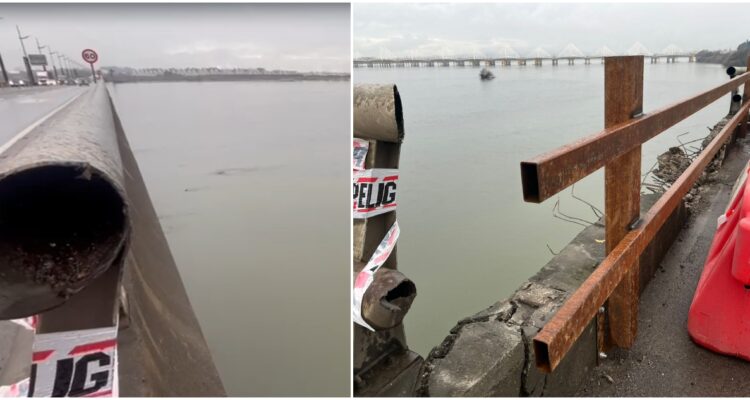 Vehículo que cayó desde puente Llacolén de Concepción continúa en río Bío Bío: dueños deben retirarlo