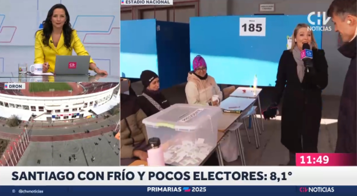 Libros, computadores y trabajo pendiente: Vocales de mesa matan el tiempo ante escasa participación