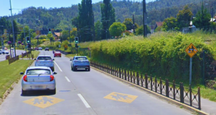 Zona de escuela donde ocurrió atropello en Chiguayante