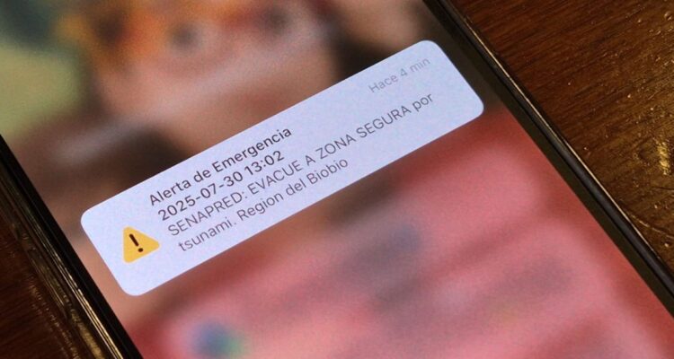 Senapred activa alerta SAE para evacuar sectores costeros de la zona sur por alerta de tsunami