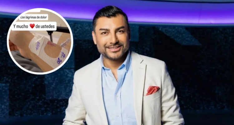 Andrés Caniulef en Mega y miniatura de él hospitalizado