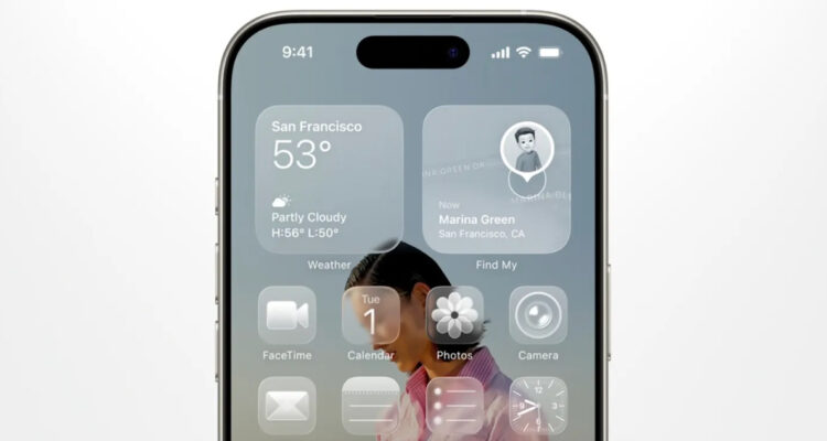 Apple Liquid Glass en iOS 26