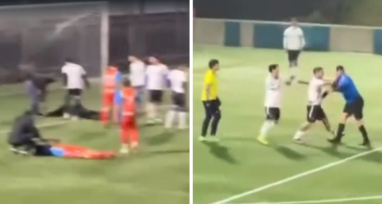 Árbitro noquea a hincha durante partido de fútbol amateur en Los Ríos: ambos fueron detenidos