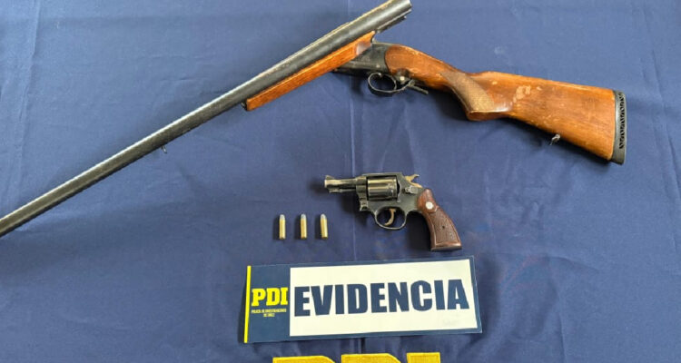 Escopeta y revolver: Incautan en Collipulli armas de hombre fallecido que eran mantenidas por su viuda