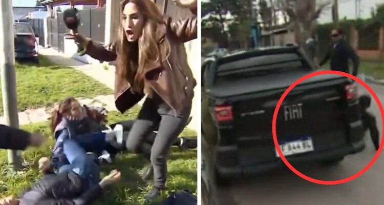 Móvil de TV argentina sufre brutal ataque en medio de despacho de periodista: hubo golpes y atropello