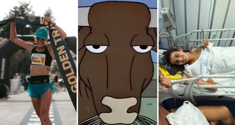 Atleta Sara Alonso fue brutalmente atacada por una vaca.