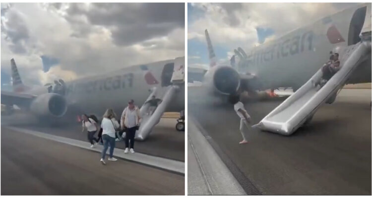 avión quemándose