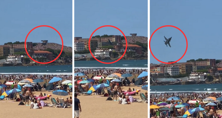 Avión realiza maniobra cerca de personas en España