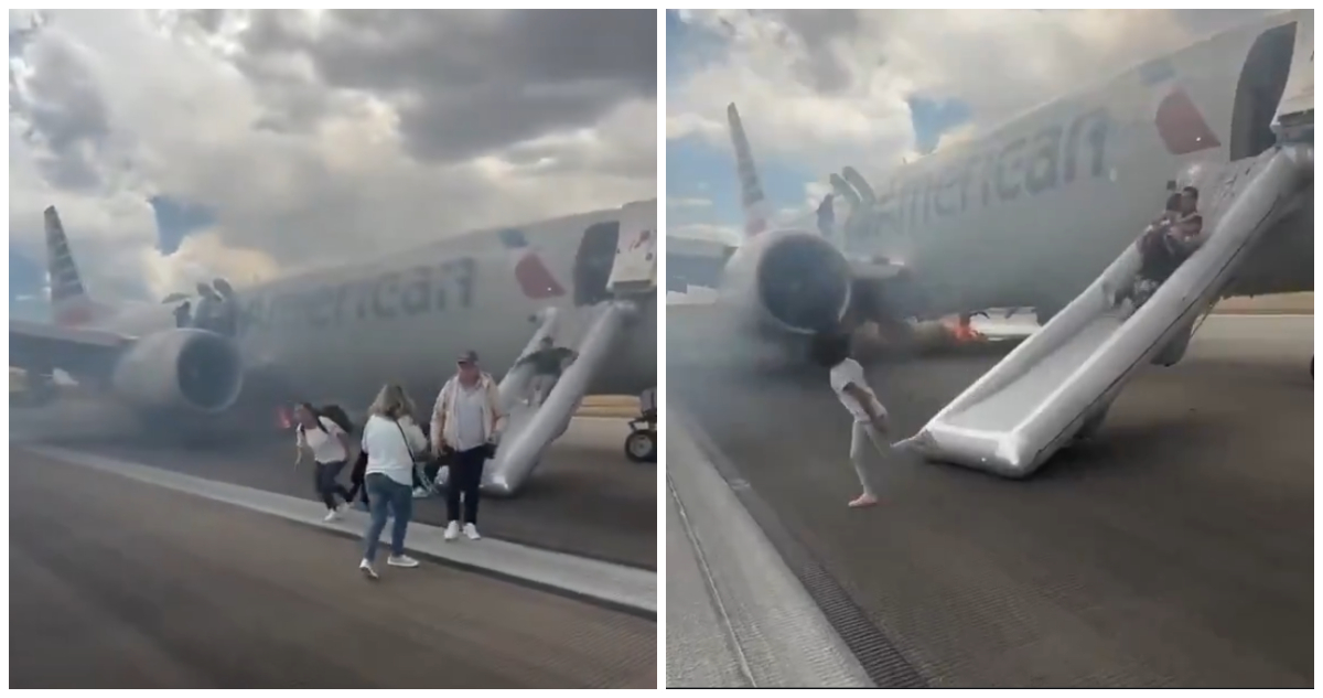 avión quemándose