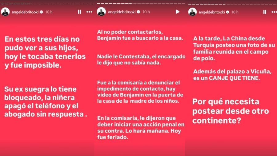 Benjamín Vicuña se presentó en una comisaría tras no poder ver a sus hijos: los detalles
