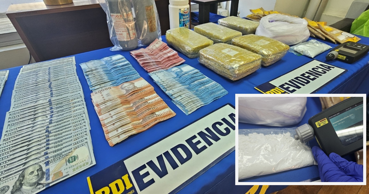 Bolivianos detenidos por ingresar droga a Chile y luego comercializarla en RM, Ñuble y Bío Bío