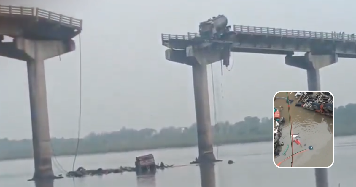 VIDEO | Al menos 9 muertos tras derrumbe de un puente en el oeste de la India