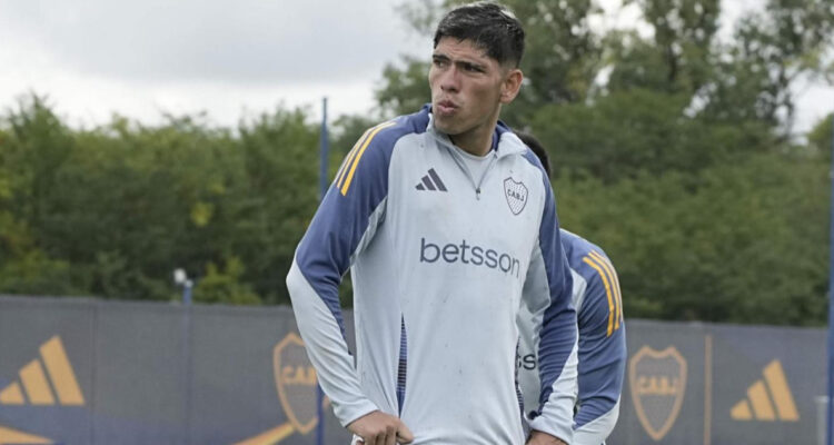 Carlos Palacios entrenando en Boca Juniors