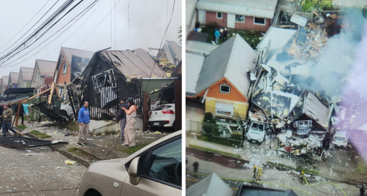 Explosión remece a vecinos de Temuco y deja una persona fallecida: casa termina destruida
