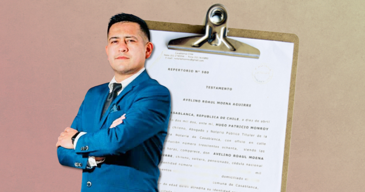 Imagen del abogado Manuel Paillanao Díaz, quien usa testamentos falsos para intentar conseguir herencias.