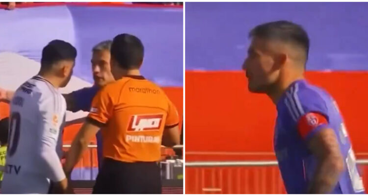 Charles Aránguiz en el cruce con Claudio Aquino