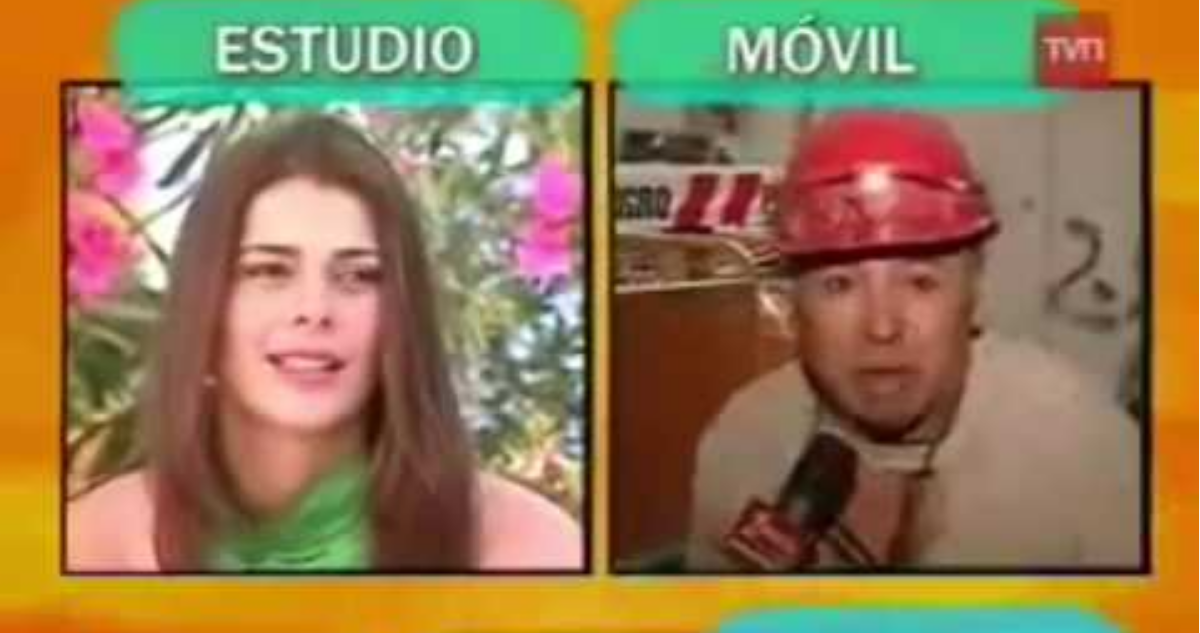 Captura de cuando el obrero Héctor Guaita Hernández piropeo en vivo a Tonka Tomicic