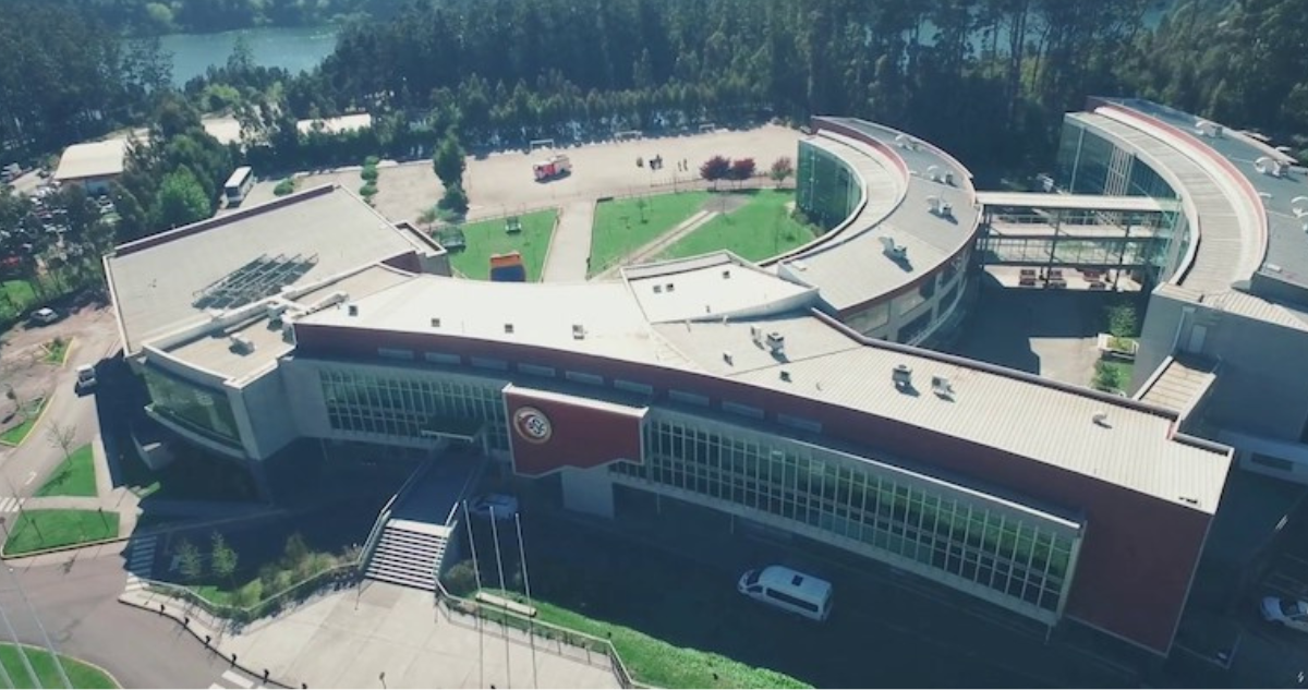 Imagen desde el aire del Colegio Alemán de Concepción
