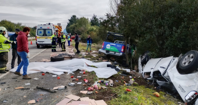 Colisión múltiple deja una persona muerta y tres lesionadas en Ruta 5 en comuna de Los Lagos