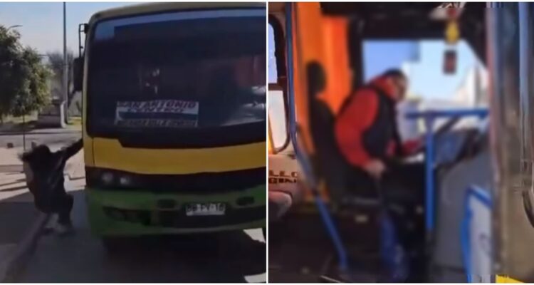 Chofer arroja afuera de micro a expareja en San Antonio