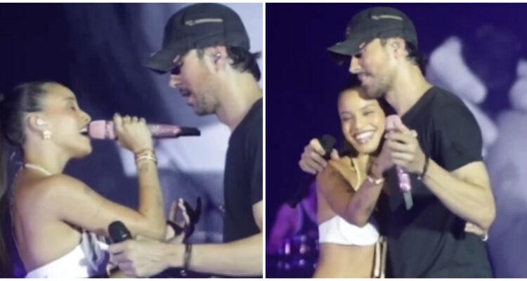 Critican a Enrique Iglesias por gesto con Emilia Mernes en “Héroe”: era el “regreso” del español