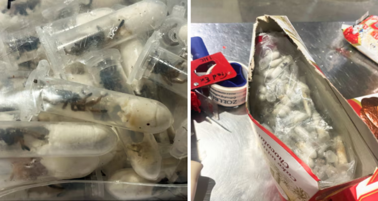 Descubren 1.500 arañas ocultas en envases de galletas en aeropuerto de Alemania