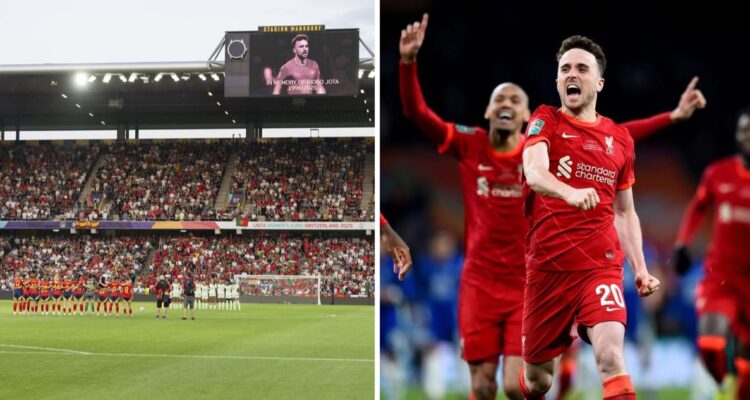 Muerte de Diogo Jota fue honrada con minuto de silencio en Eurocopa Femenina.