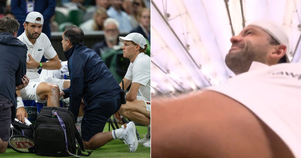 Dimitrov jugaba un partidazo ante Jannik Sinner y acabó retirándose por lesión cuando lo tenía contra las cuerdas