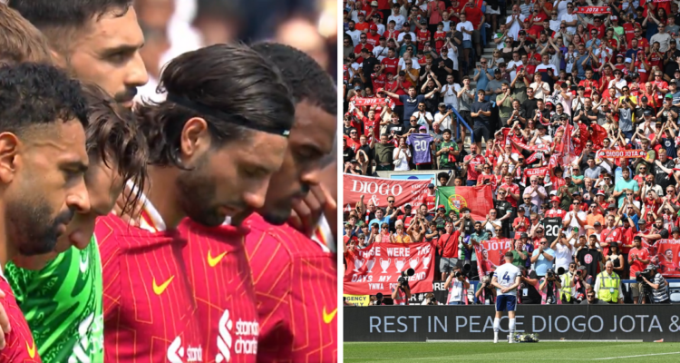 Canto, lágrimas y silencio: sentido homenaje a Diogo Jota en primer duelo de Liverpool tras su muerte