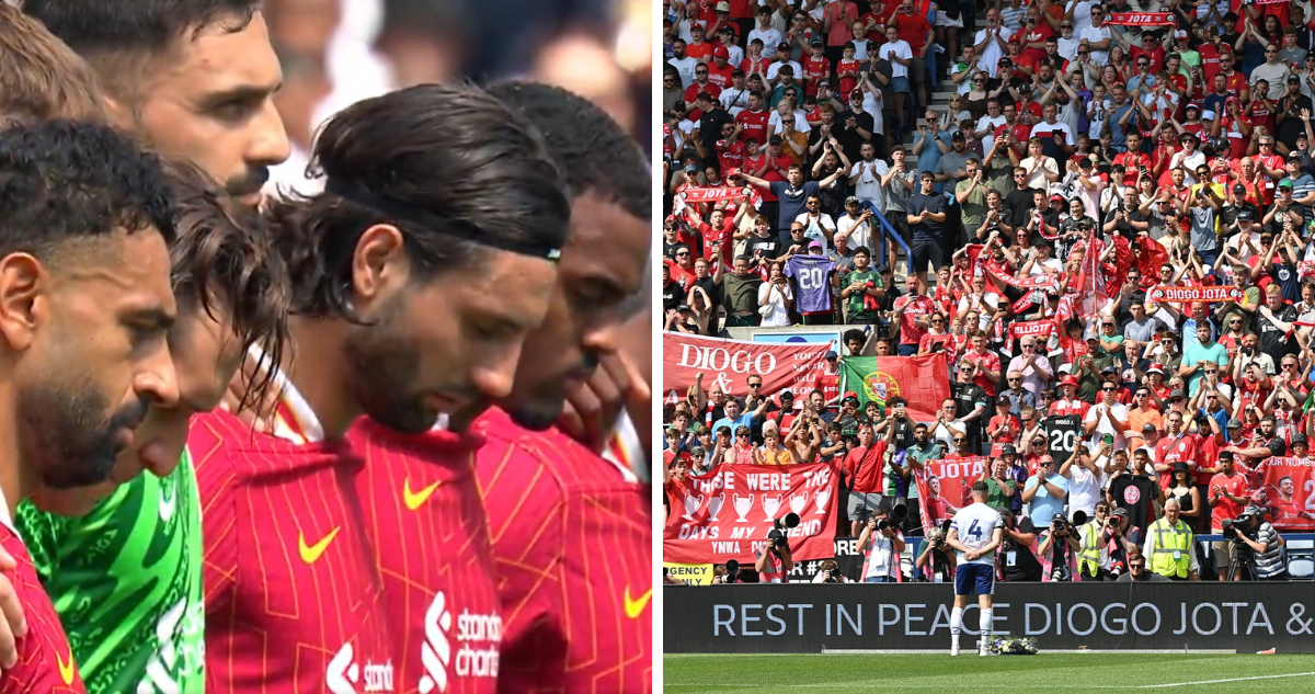 Canto, lágrimas y silencio: sentido homenaje a Diogo Jota en primer duelo de Liverpool tras su muerte