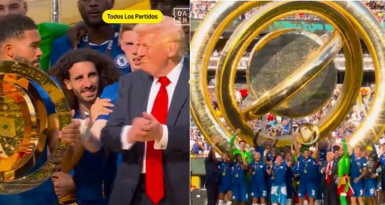 Donald Trump se tomó el protagonismo en la premiación al Chelsea en el Mundial de Clubes