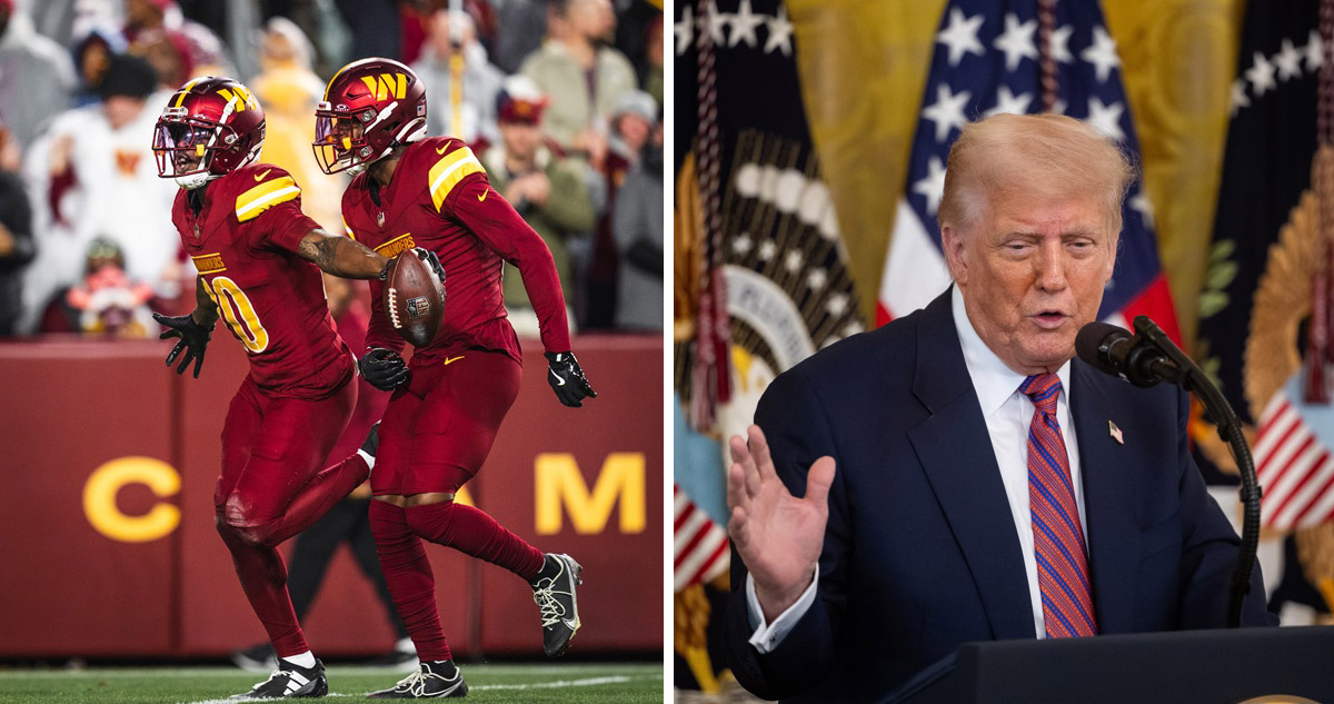 Donald Trump amenazó a los Washington Commanders.
