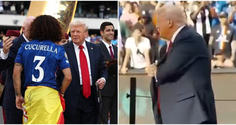 Donald Trump y Marc Cucurella en los festejos del Mundial de Clubes