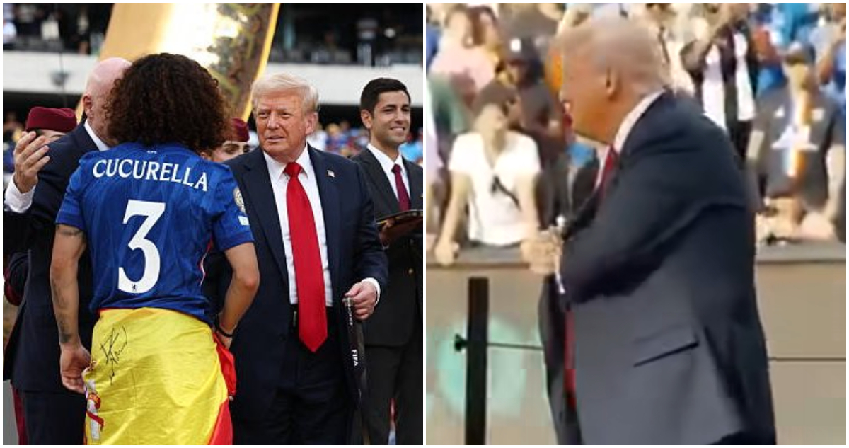 Donald Trump y Marc Cucurella en los festejos del Mundial de Clubes