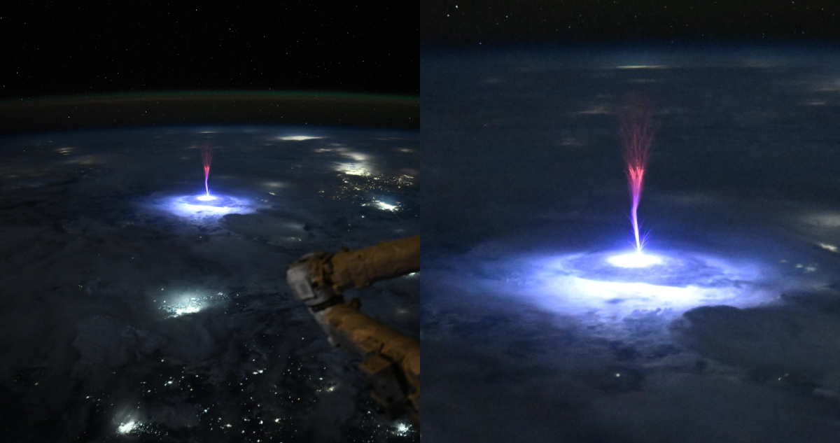 Foto del “sprite”, también llamado “duende rojo”