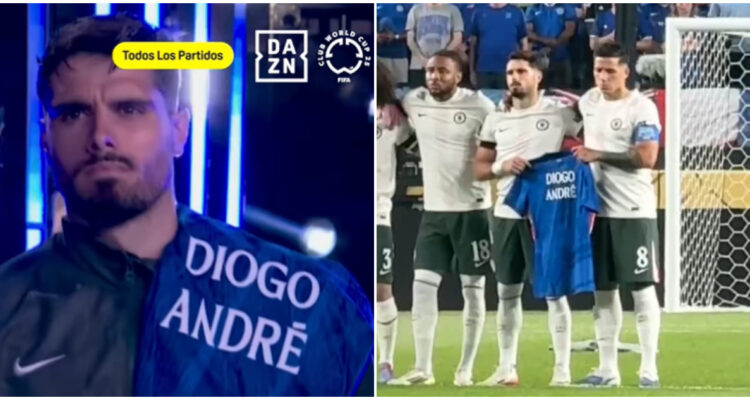 el homenaje y el minuto de silencio no respetado en el gesto de Pedro Neto en memoria de Diogo Jota