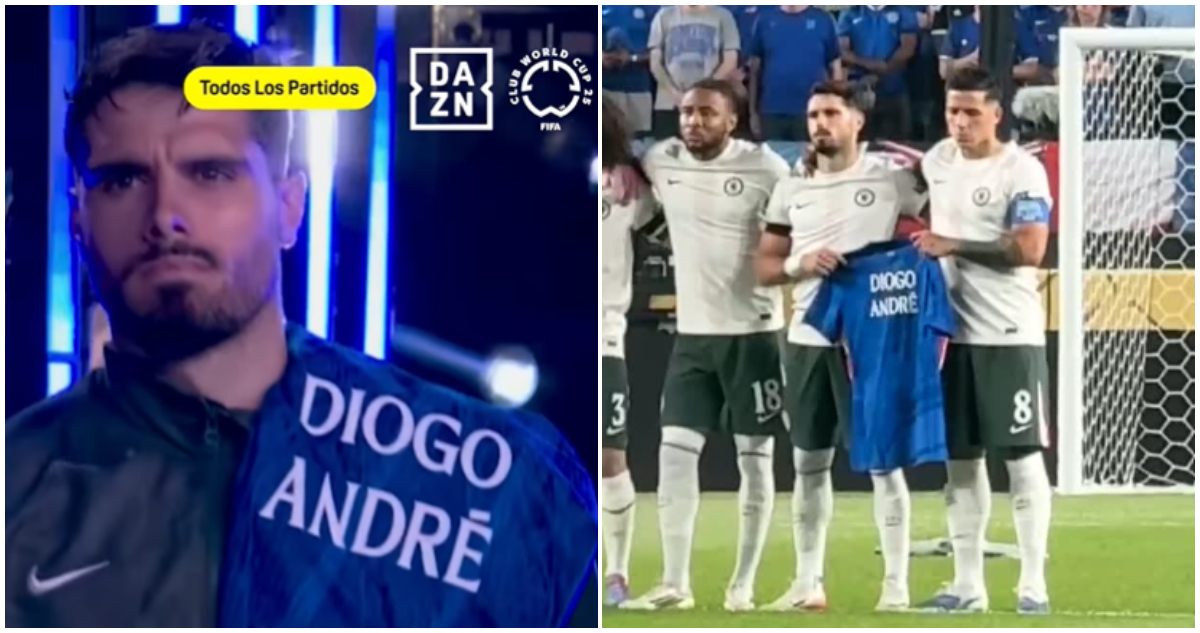 el homenaje y el minuto de silencio no respetado en el gesto de Pedro Neto en memoria de Diogo Jota