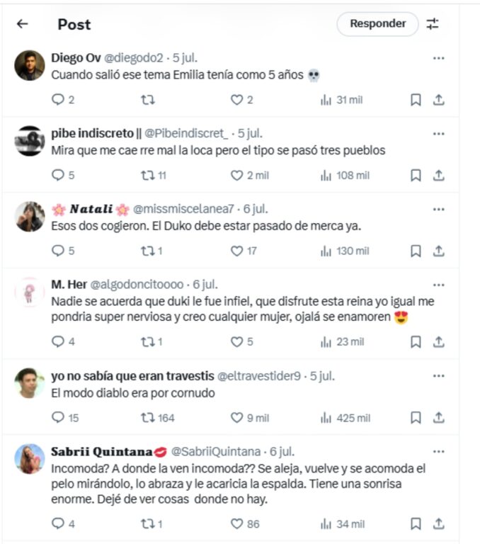 Critican a Enrique Iglesias por amago de beso a Emilia Mernes: era "regreso" del español