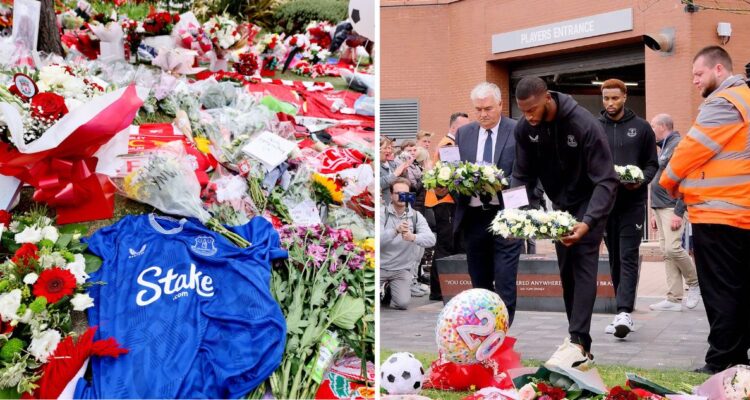 Everton se sumó a los homenajes a Diogo Jota.