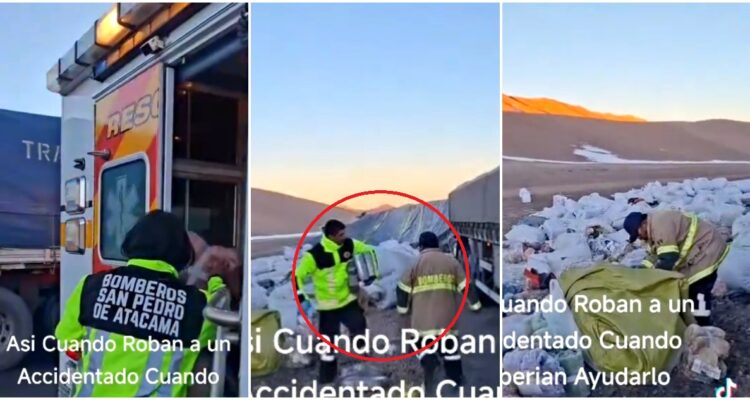 Bomberos suspende a voluntarios captados hurtando tras rescate de camionero en San Pedro de Atacama