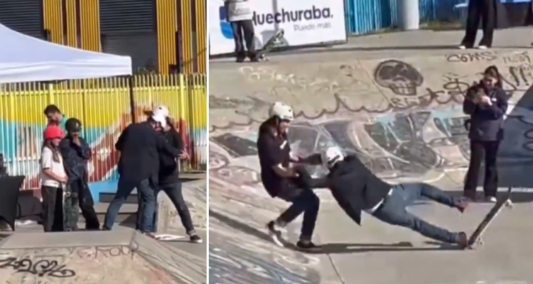 Delegado Gonzalo Durán sufre aparatosa caída andando en skate en actividad de Huechuraba