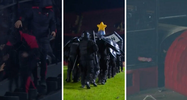 Hinchas de Colón provocaron graves desmanes en Argentinas.