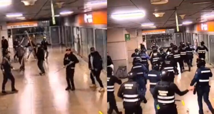 Guardias del Metro y ambulantes con palos se enfrentan en nuevo operativo en La Cisterna