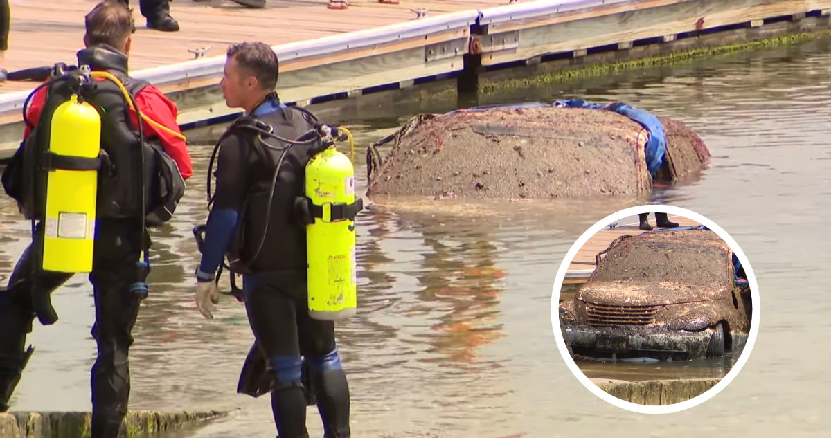 Hallan huesos humanos en auto sumergido en el mar: serían de hombre desaparecido hace 15 años en EEUU