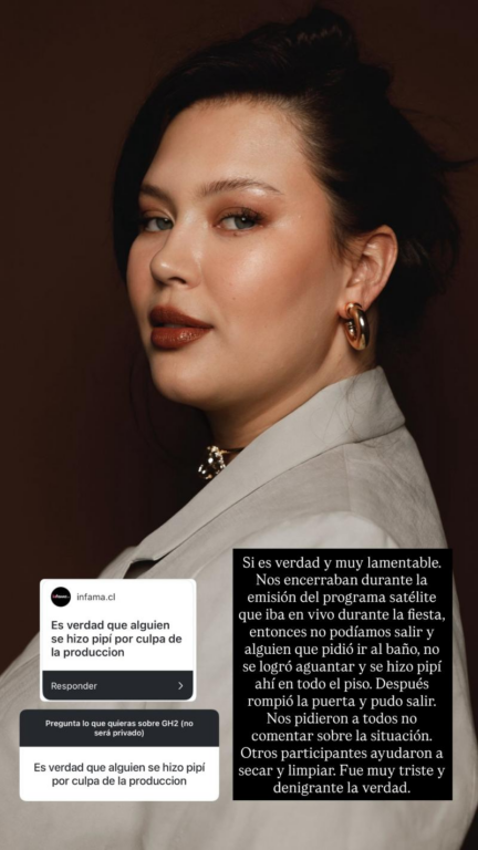 Michelle Carvalho en Instagram Stories sobre incidente de compañero de Gran Hermano