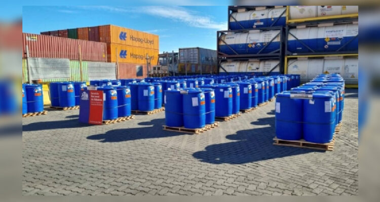 Con destino Bolivia: incautan en Talcahuano 40 toneladas de químico usado para fabricar metanfetamina