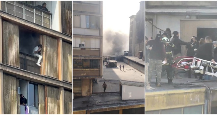 Incendio en el centro de Santiago: 200 personas resultaron atrapadas en edificio